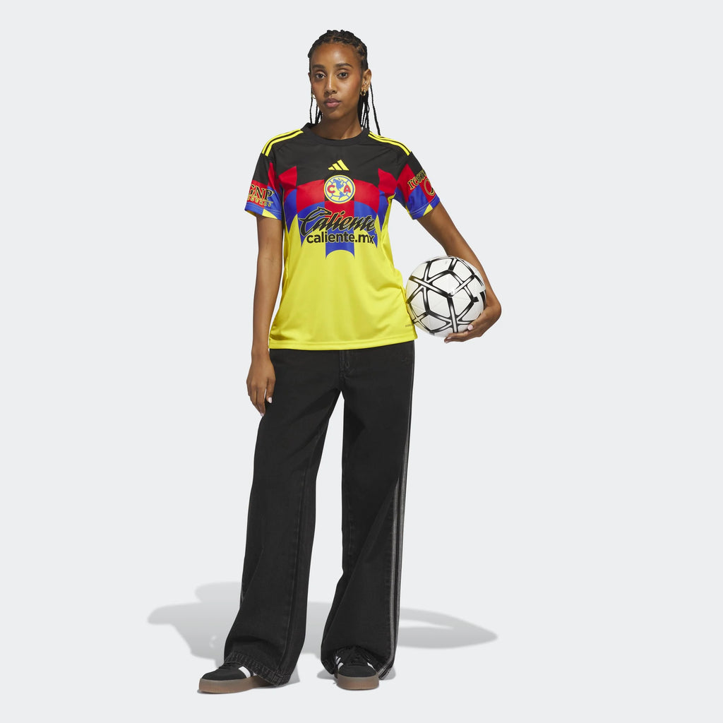 adidas Club América Womens Home Soccer Jersey 25 26 Yellow