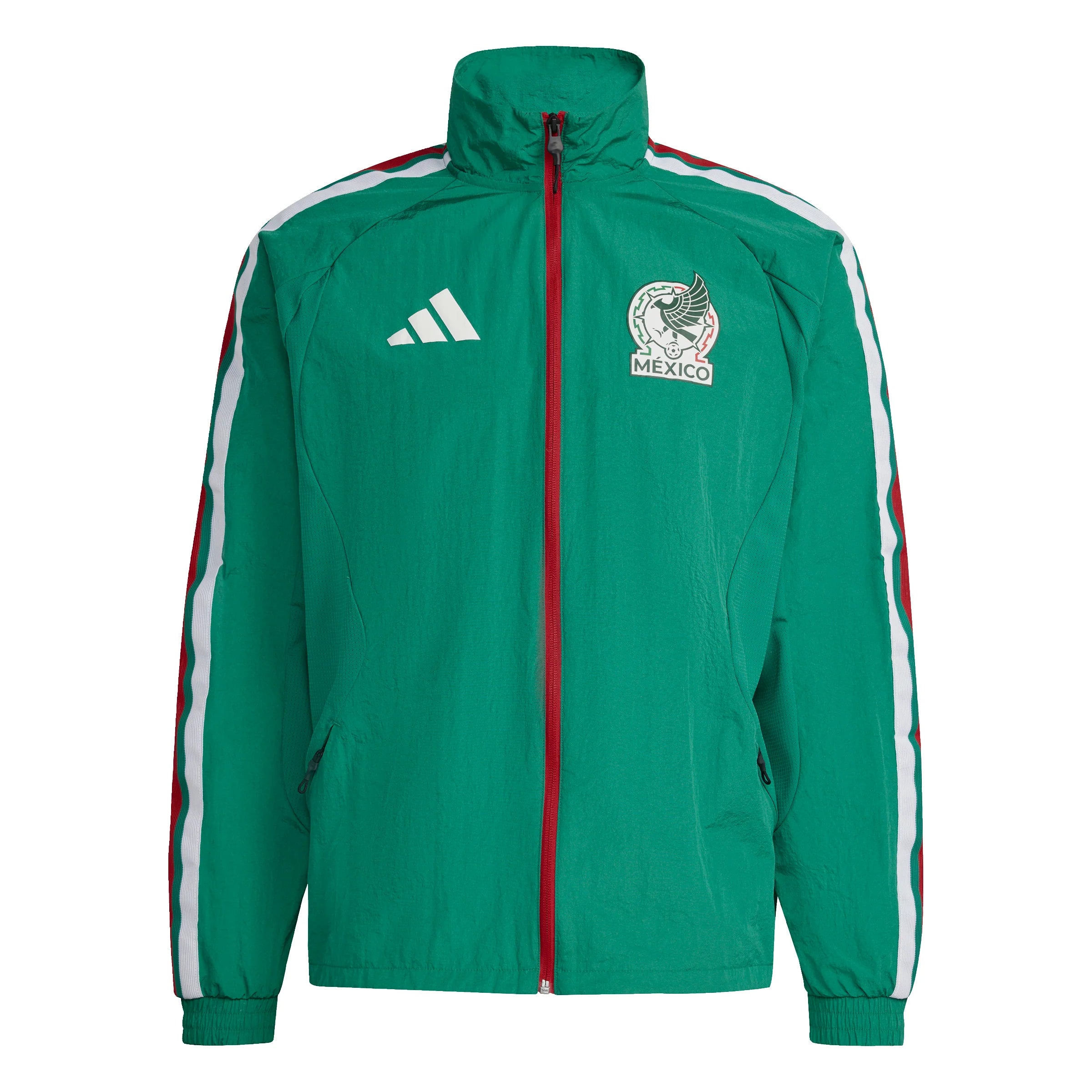 adidas Mexico Home Anthem Mens Soccer Jacket Green White