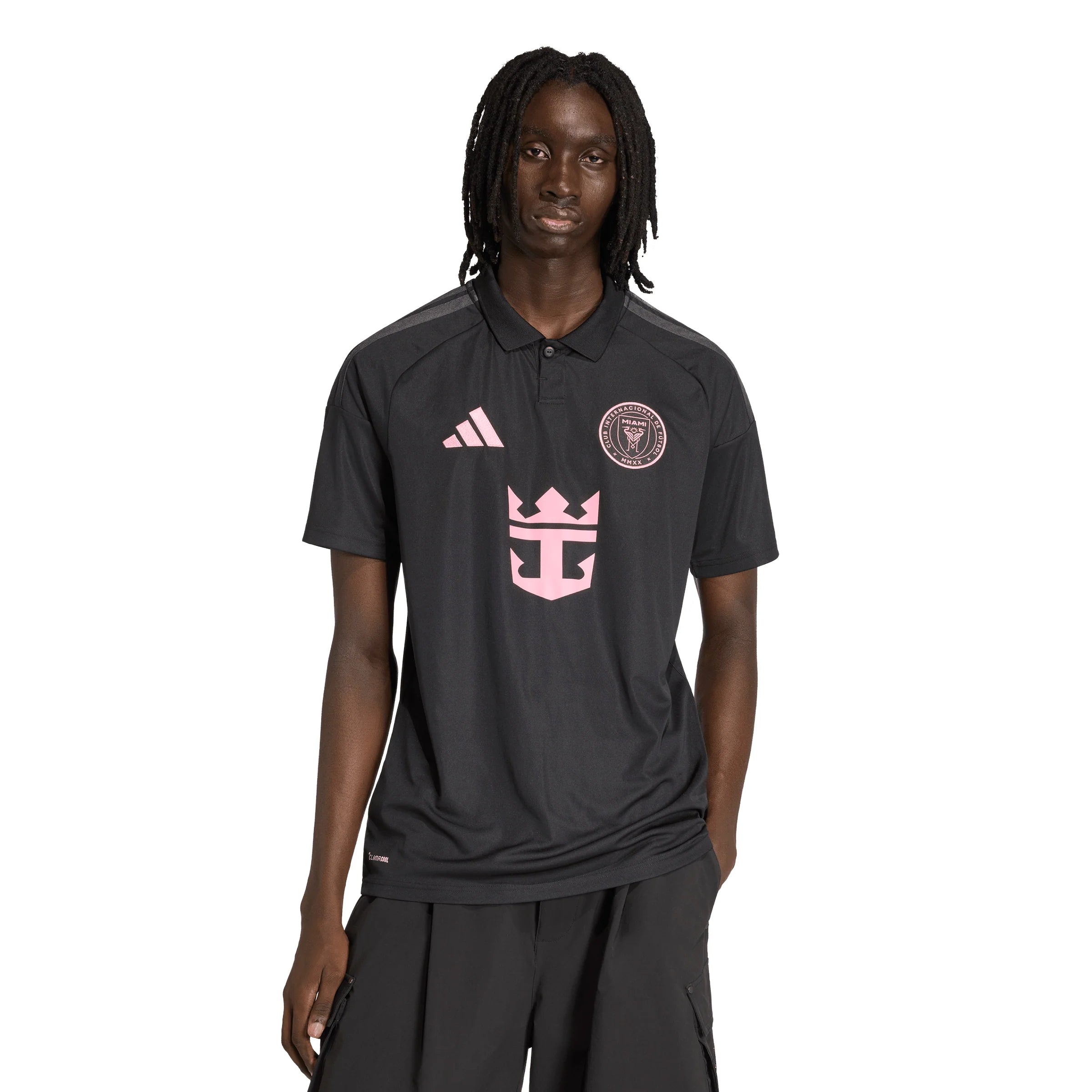 adidas Inter Miami CF Away Mens Soccer Jersey 26 27 Black Pink