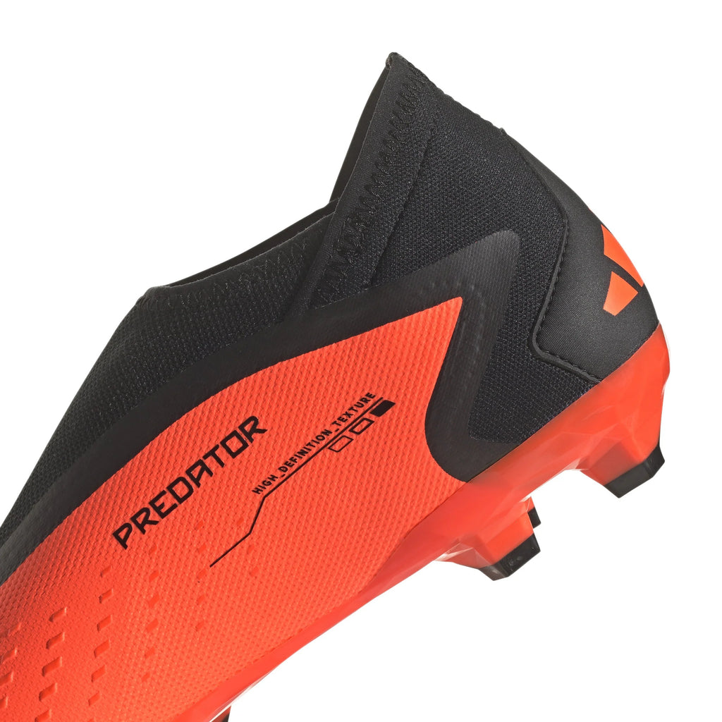 adidas Predator Accuracy3 Laceless FG Firm Ground Soccer Cleats Solar Orange Black Black
