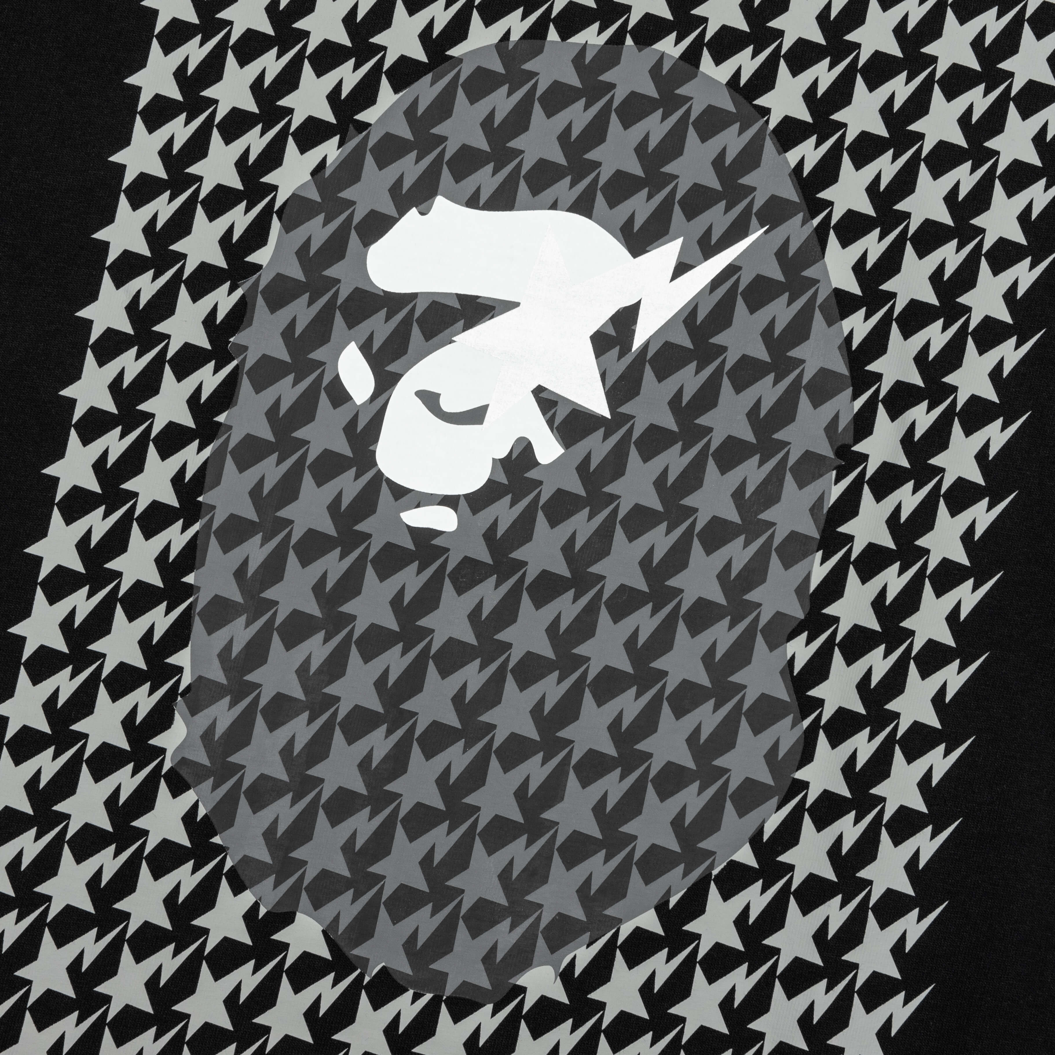 STA Houndstooth Ape Head Tee Black Black