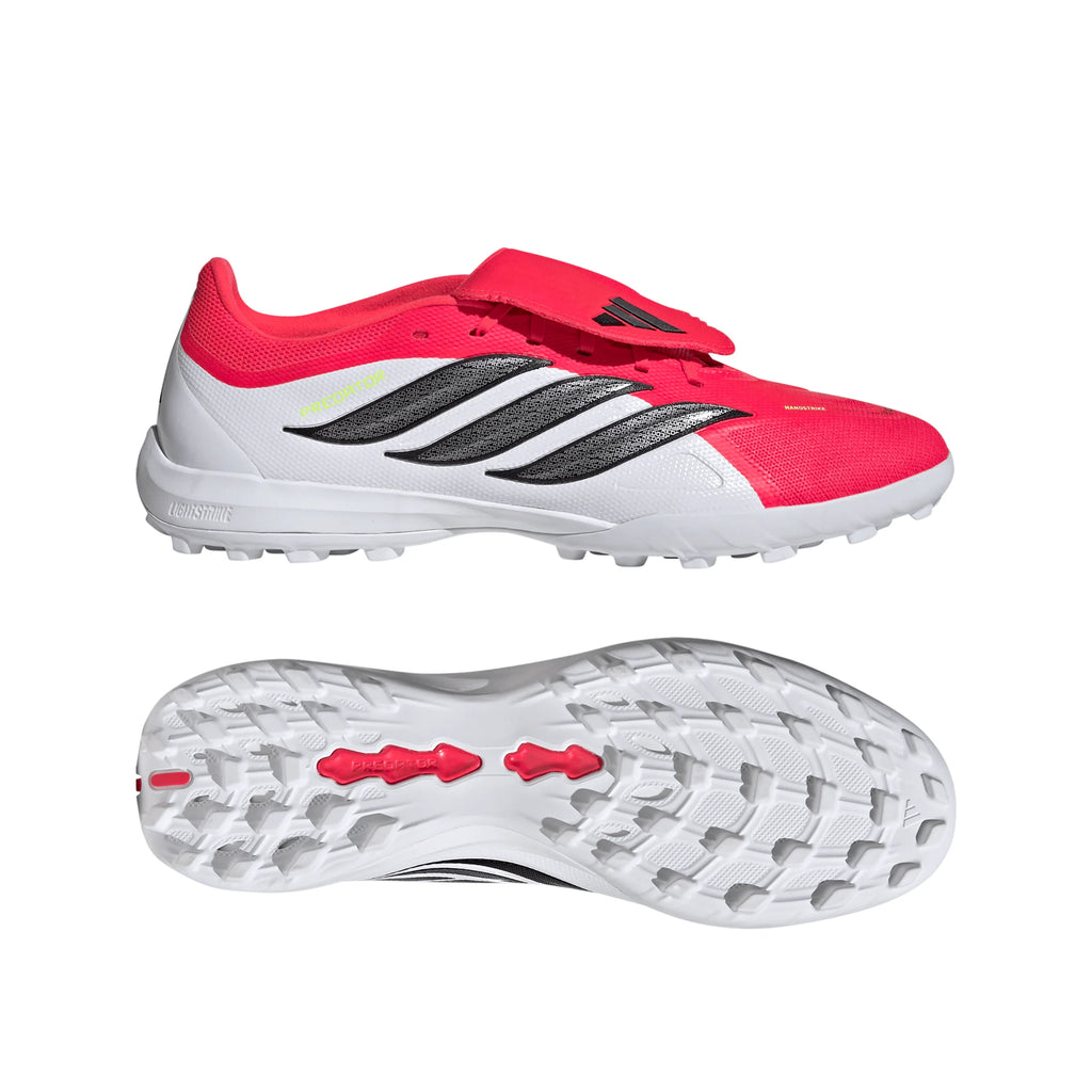 adidas Predator League Fold Over Tongue TF Turf Mens Soccer Cleats Red Black White