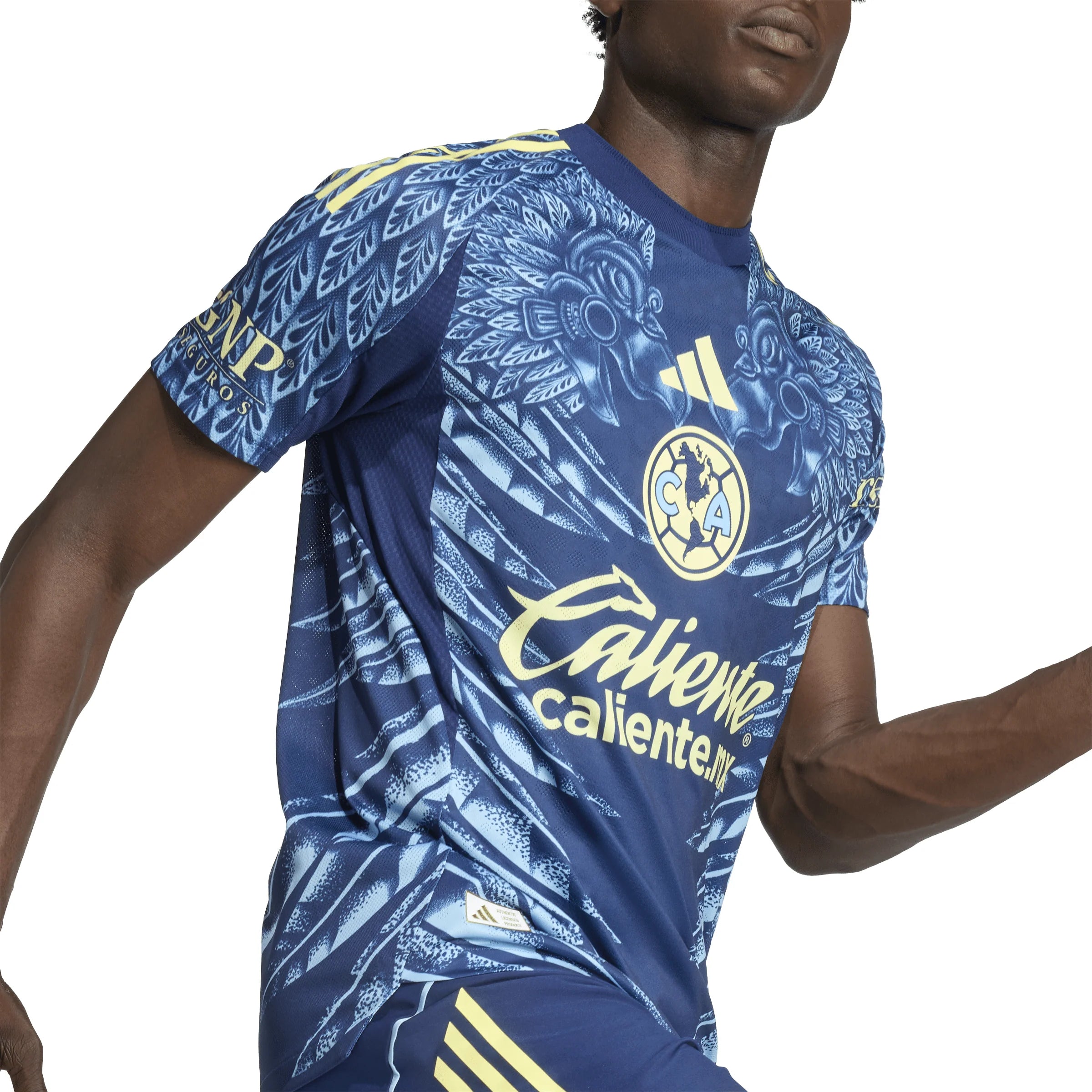 adidas Club América Mens Away Authentic Soccer Jersey 25 26 Blue
