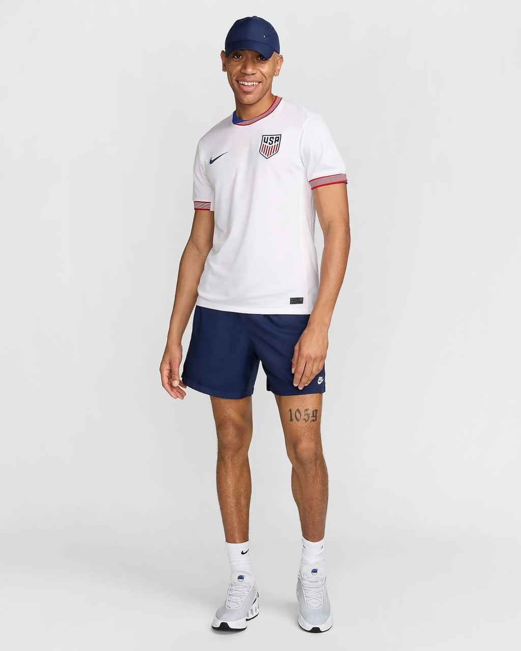 Nike USMNT 2024 Stadium Home Mens Jersey White White
