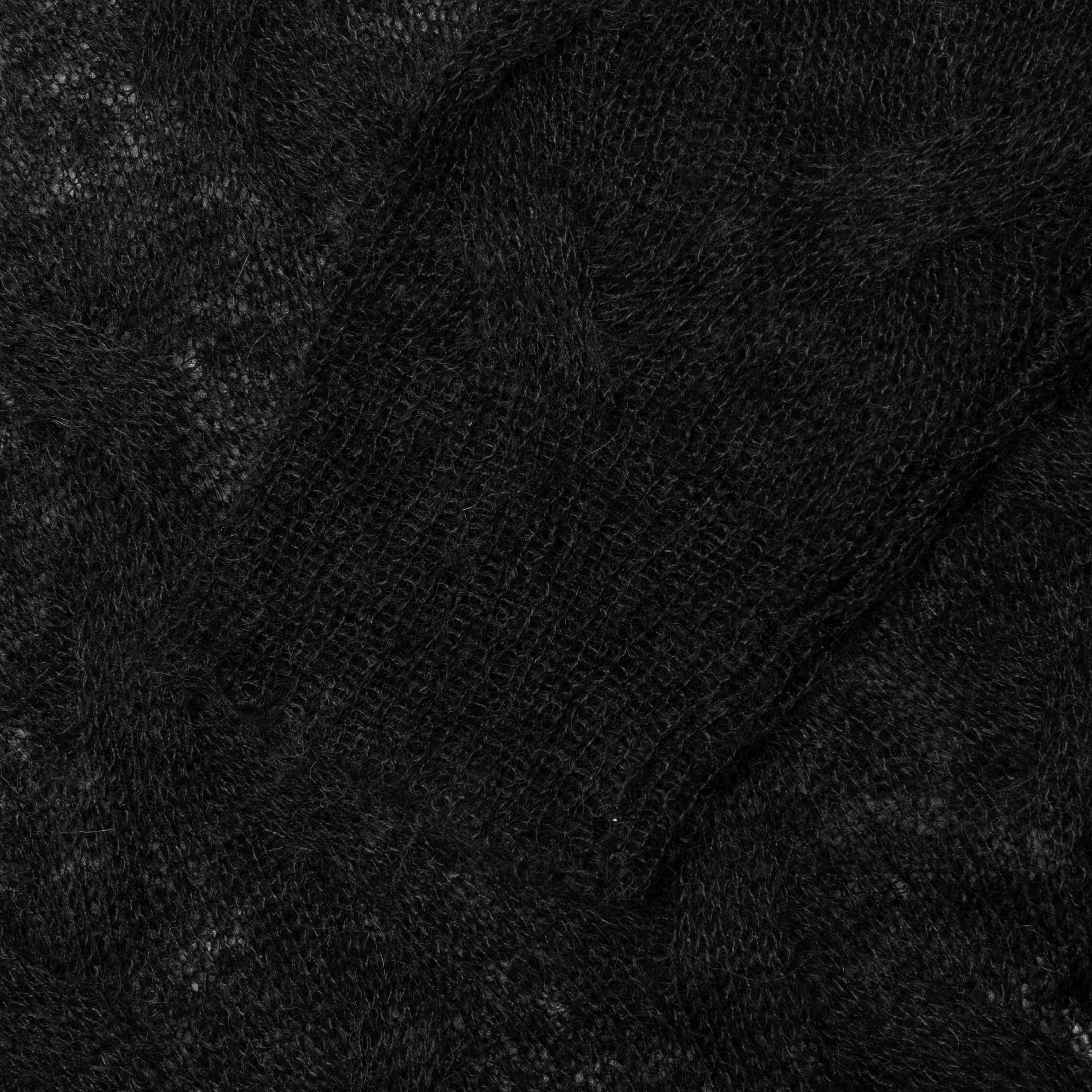 Loose Knit Cross Cable Black