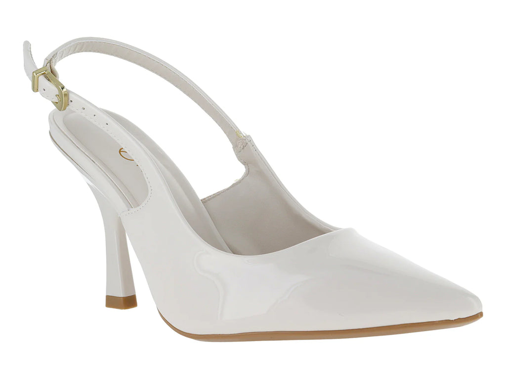 Zapatillas Tacones Cerrados Roze Blanco para Mujer