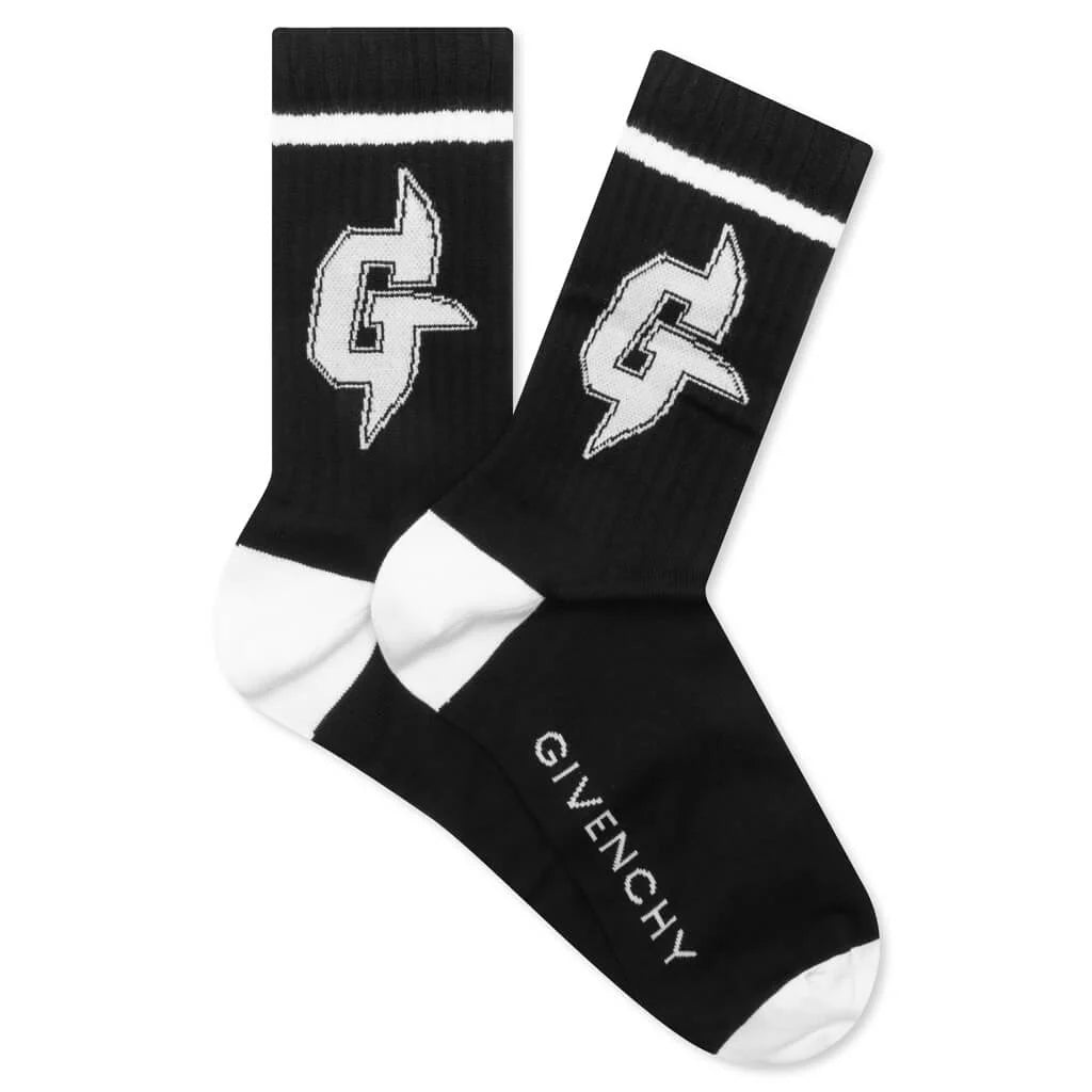 G Rider Socks Black White