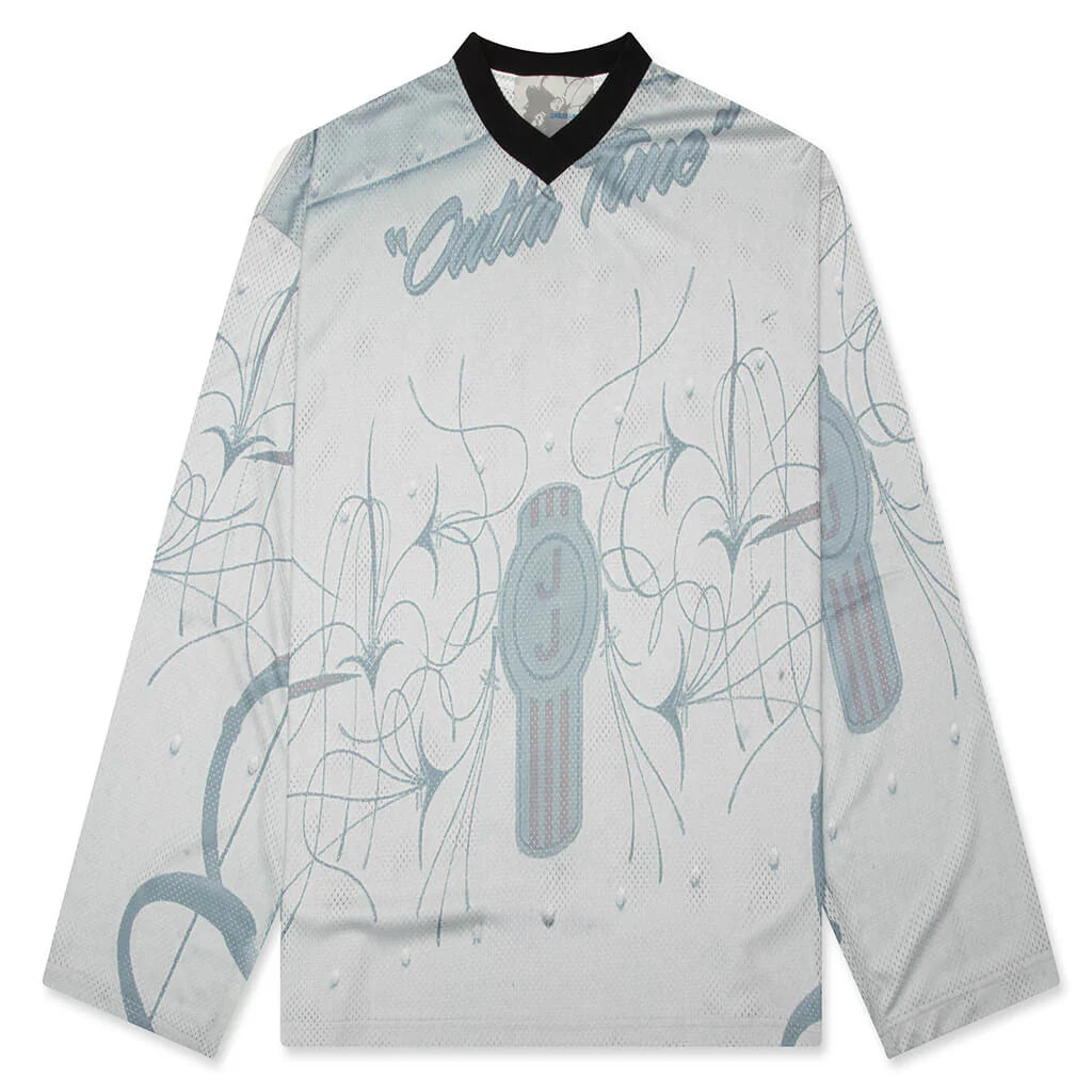 Outta Time Moto Jersey Grey Blue