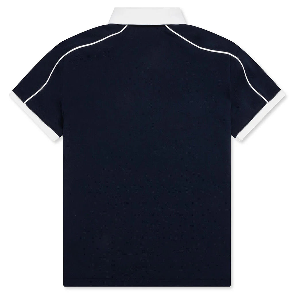 Womens Adidas x Sporty Rich Polo T Shirt Night Navy