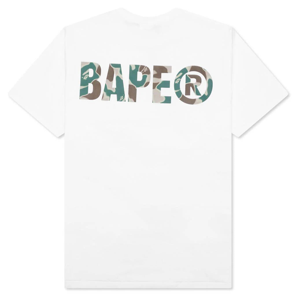 Liquid Camo Small Ape Face Tee White