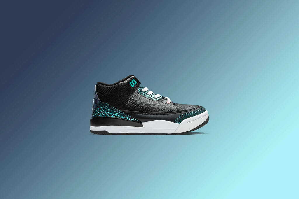 Air Jordan 3 Retro PS Moto Black Siren Red Hyper Jade
