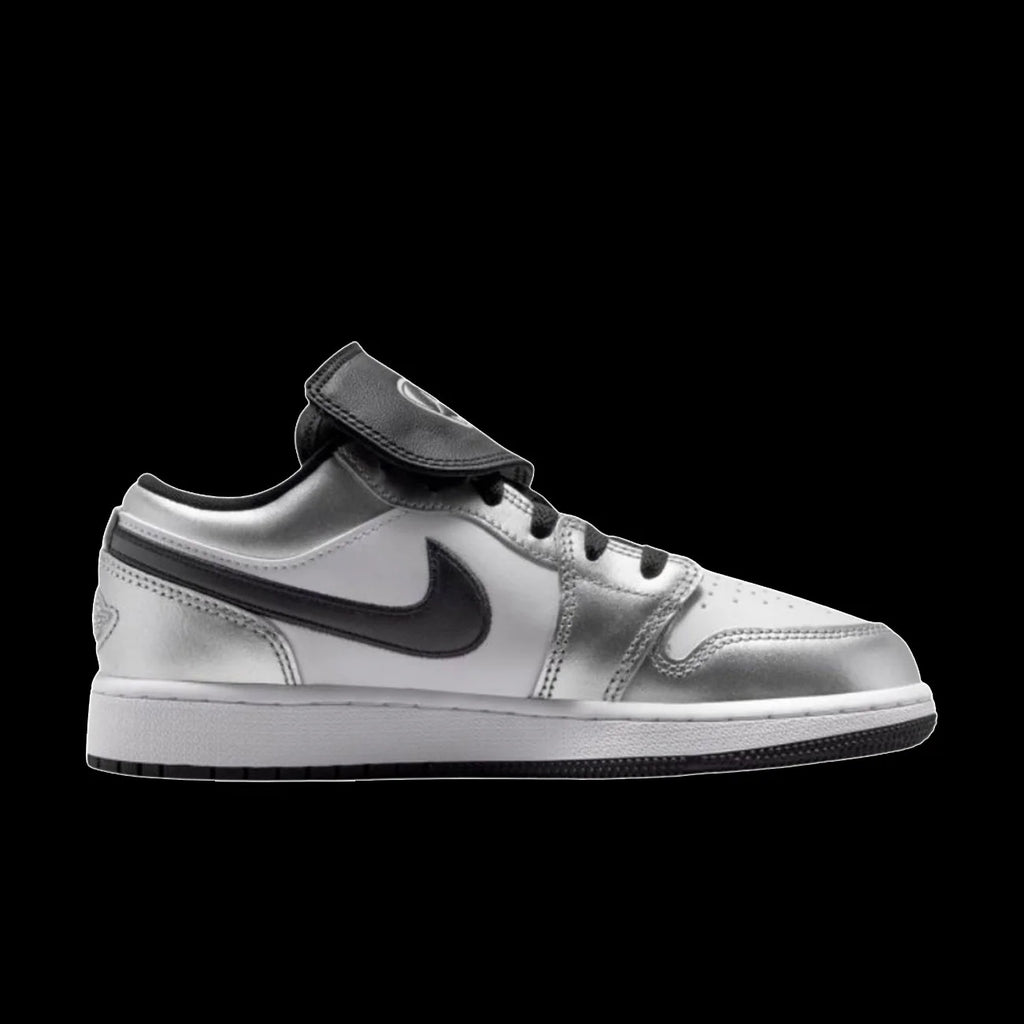 Air Jordan 1 Low SE White Black White Metallic Silver
