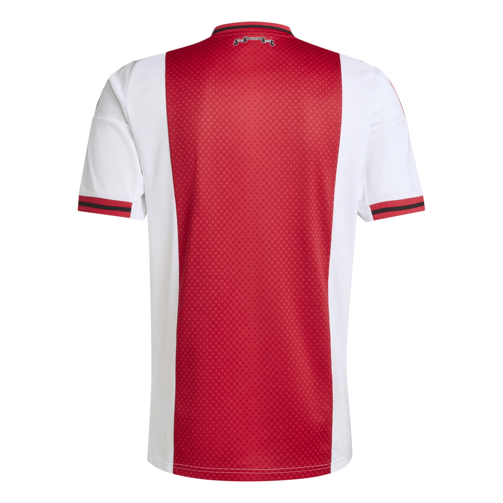 adidas Mens Ajax Amsterdam Home Jersey 25 26 White Red