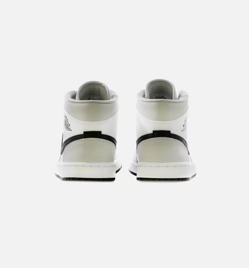 Air Jordan 1 Mid Light Smoke Grey Womens Lifestyle Shoe White Light Smoke Grey Black Limit One Per Customer