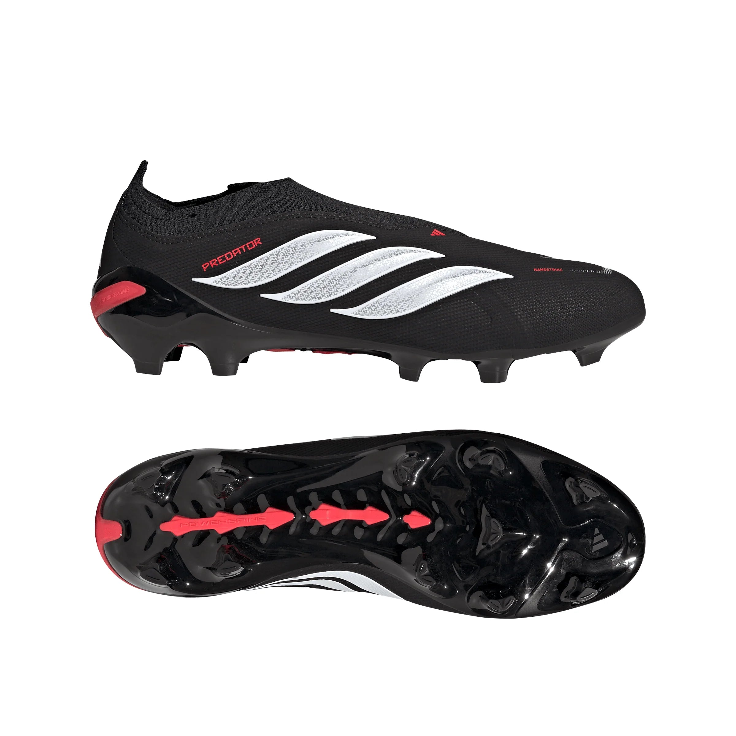 adidas Predator League Laceless FG Firm Ground Mens Soccer Cleats Black White