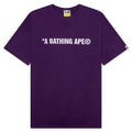 A Bathing Ape Logo Tee Purple