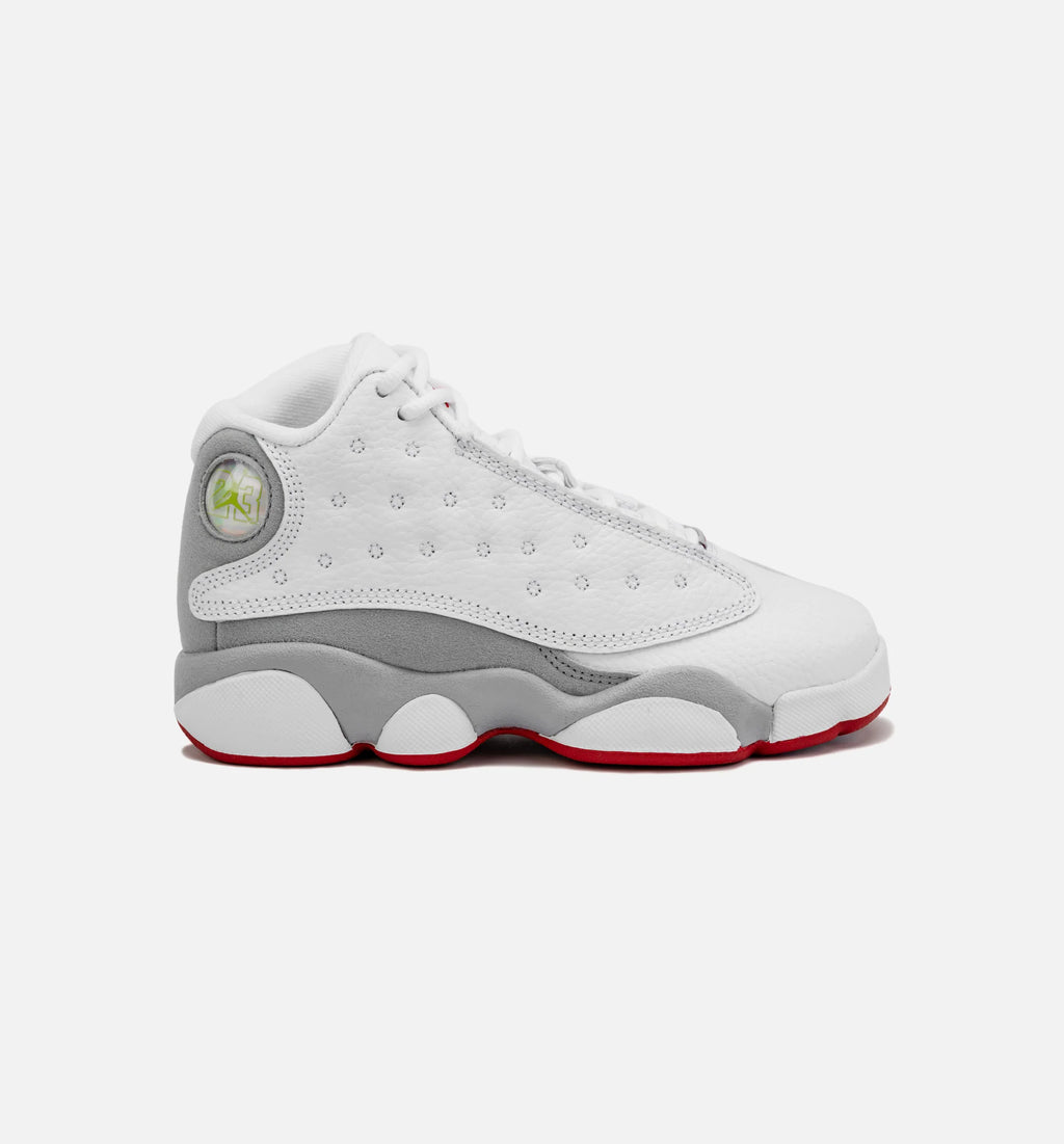 Air Jordan 13 Retro Wolf Grey Preschool Lifestyle Shoe White Grey Free Shipping