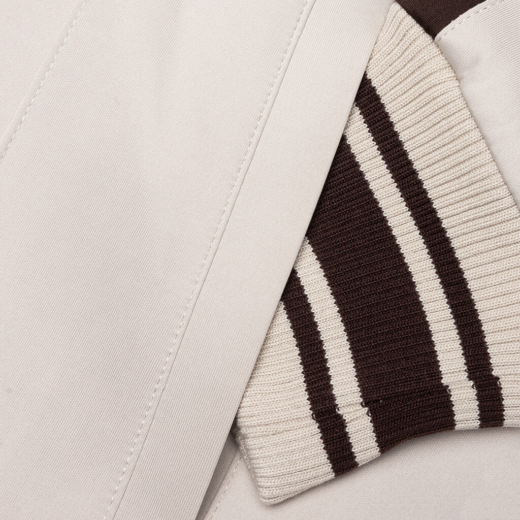 Pin Tuck Track Top Stone