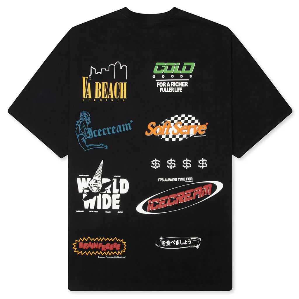 Rich S S Knit Tee Black
