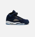 Air Jordan 5 Retro Midnight Navy Grade School Lifestyle Shoe Midnight Navy Black Football Grey