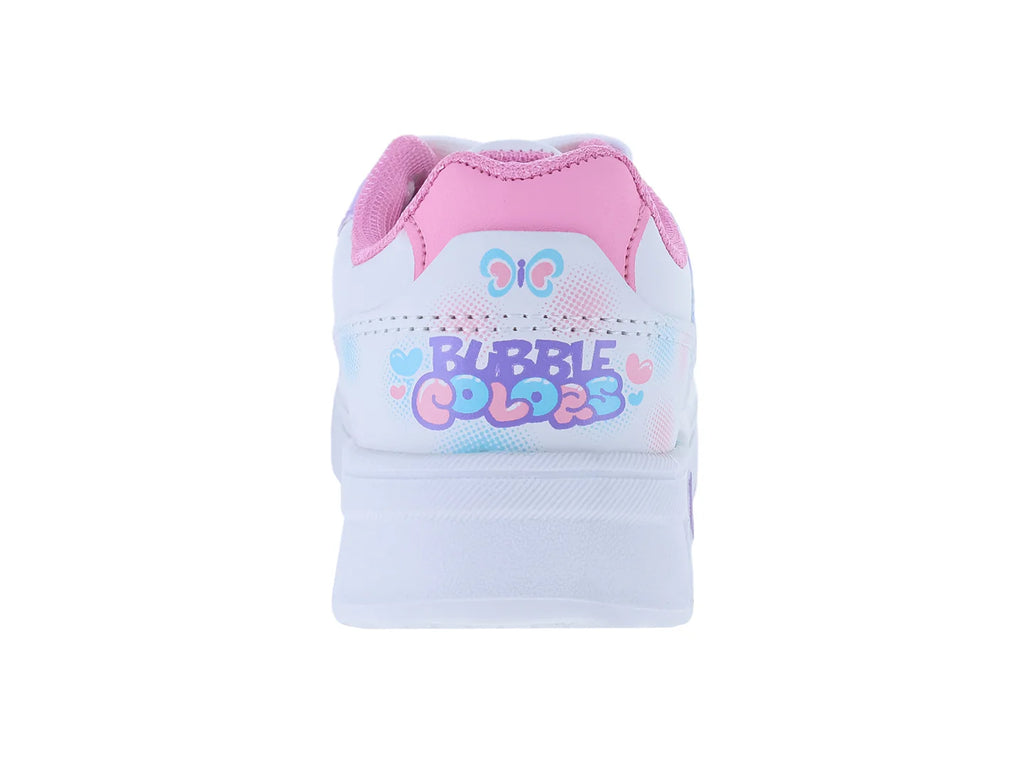 Tenis New Boys Blanco y Rosa para Niña