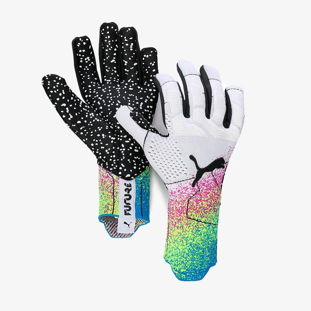 PUMA Future Z Grip 1 NC Goalkeeper Gloves White Spring Break Deep Orchid