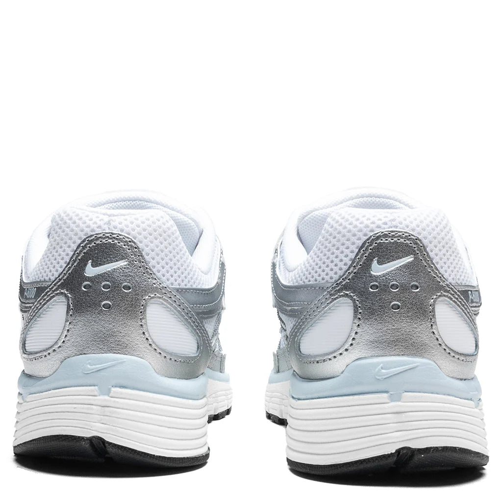 Womens P 6000 White Metallic Silver Blue Tint Sail
