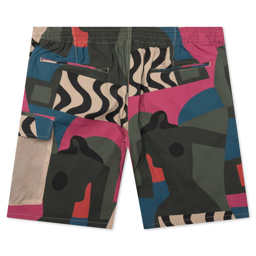 Distorted Camo Shorts Pink