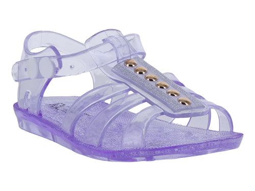 Sandalias Roze Morado Transparente para Niña