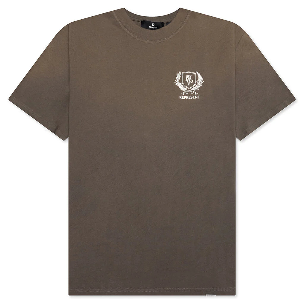 Crest T Shirt Dark Taupe
