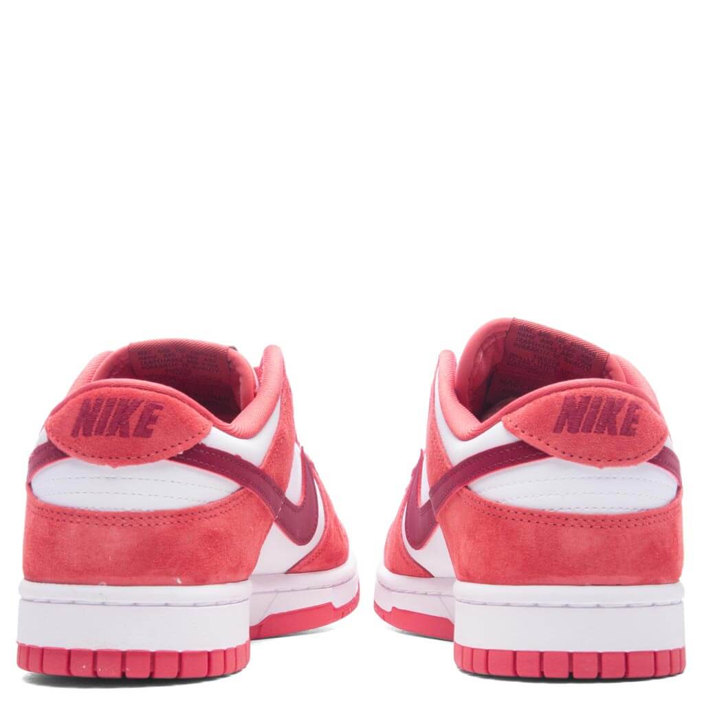 Dunk Low Womens Valentines Day White Team Red Adobe Dragon Red