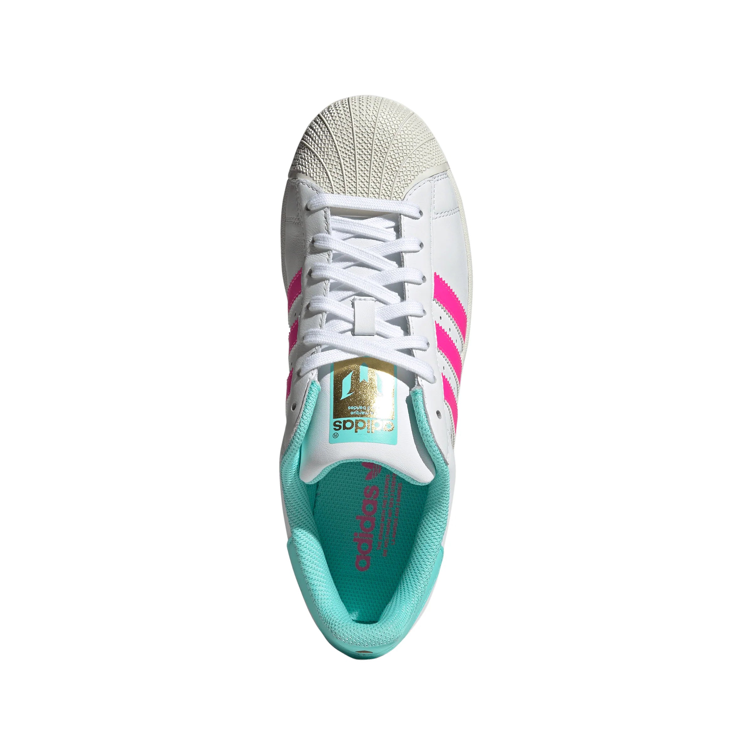 adidas Superstar Messi Mens Soccer Shoes White Pink Aqua