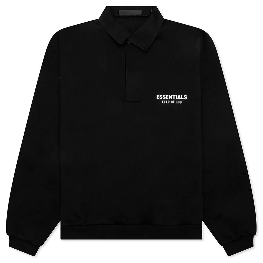 Fleece Polo Black