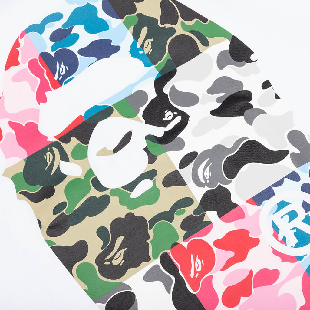 Abc Camo Crazy Big Ape Head Tee White