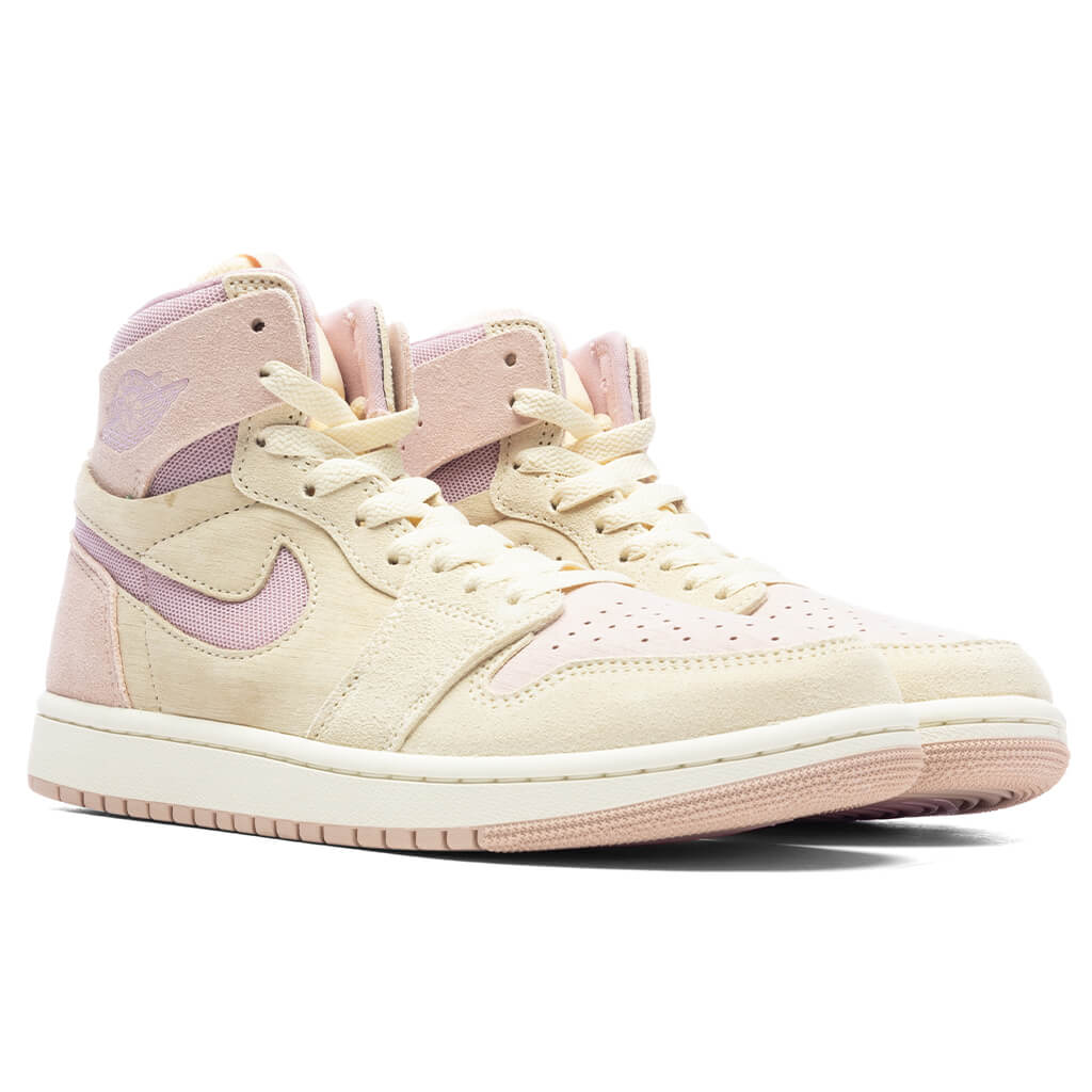Womens Air Jordan 1 Zoom CMFT 2 Muslin Plum Chalk Particle Beige Sail