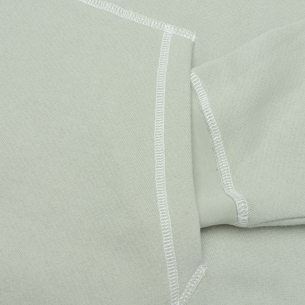 Wordmark Reverse Stitched Hoodie Sage