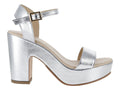 Sandalias de Tacón Luna Rosa Plata para Mujer