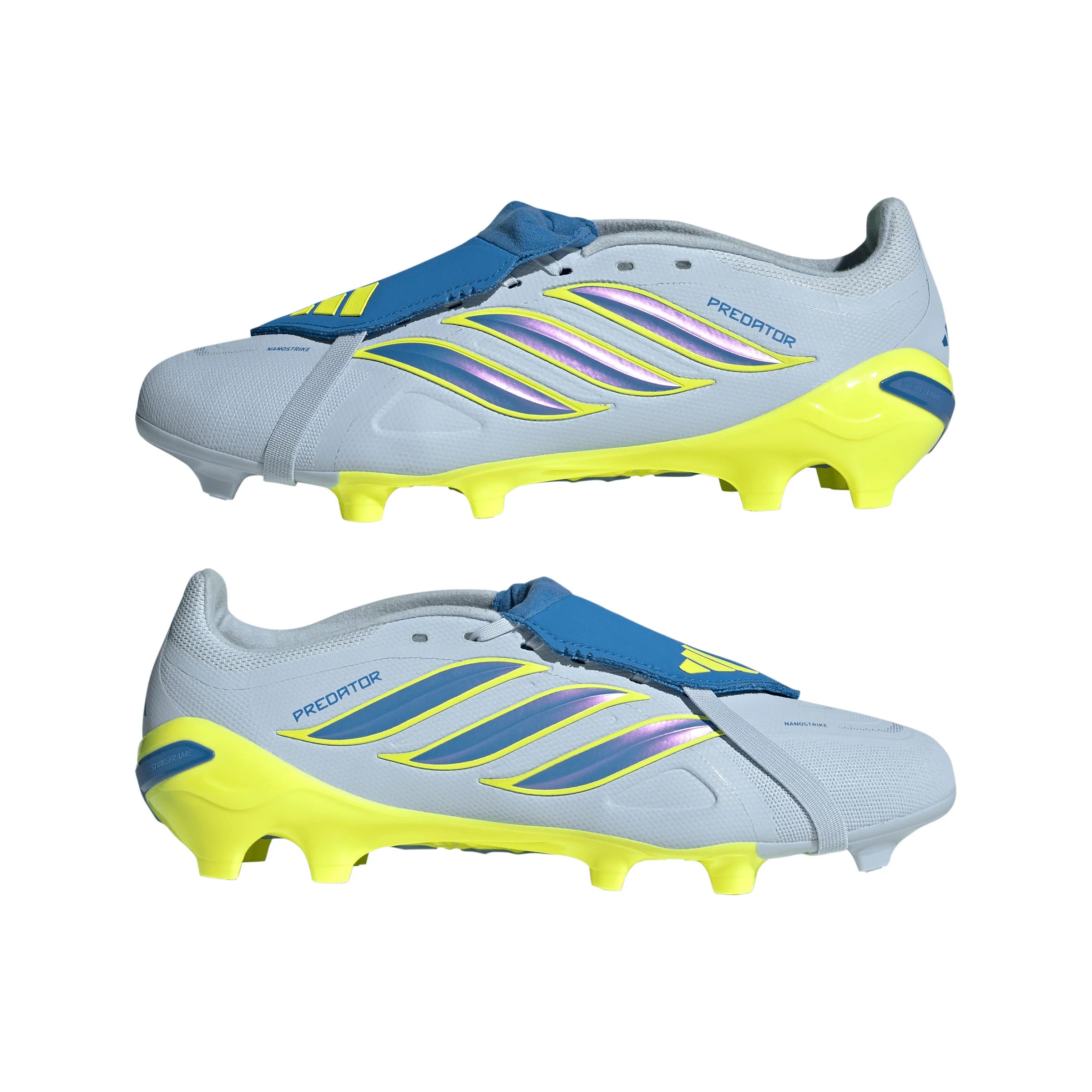 adidas Predator League Fold Over Tongue FG Firm Ground Mens Soccer Cleats Sky Blue Yellow