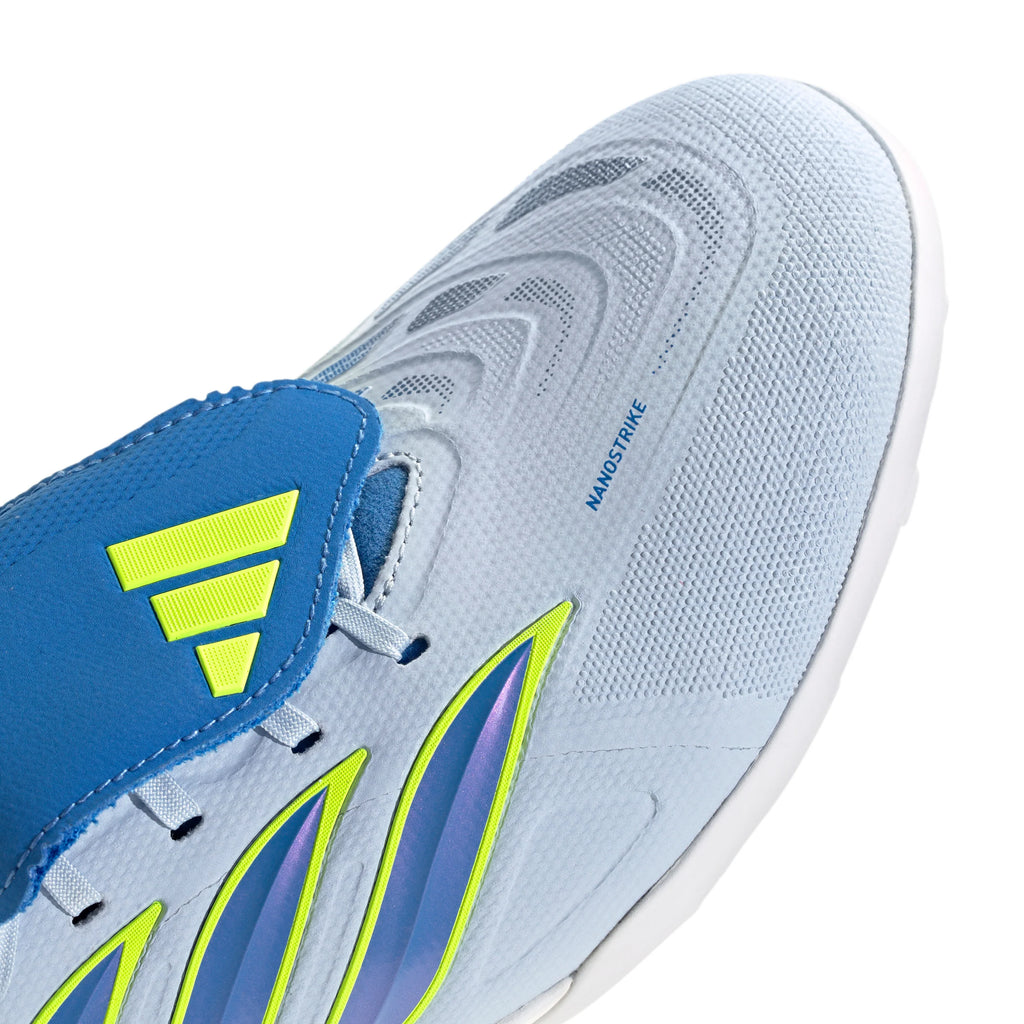 adidas Predator League Fold Over Tongue TF Turf Mens Soccer Cleats Sky Blue Yellow