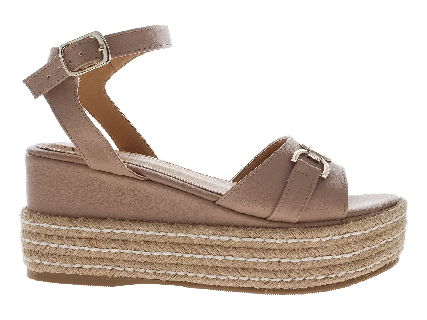 Sandalias de Plataforma Luna Rosa Color Maquillaje para Mujer