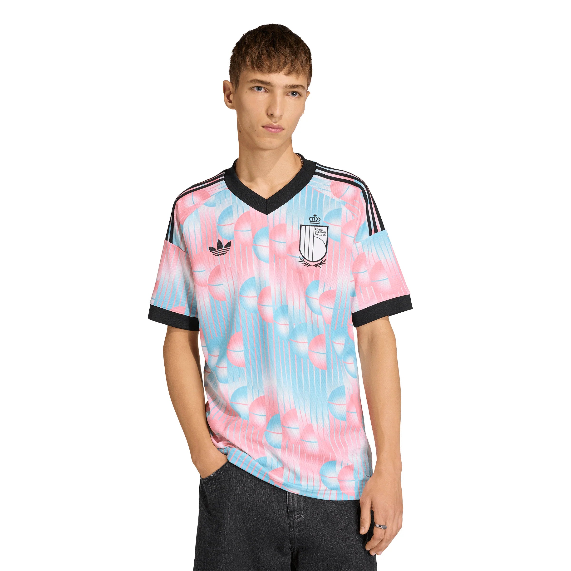 adidas Belgium Away Mens Soccer Jersey 2026 Blue Black