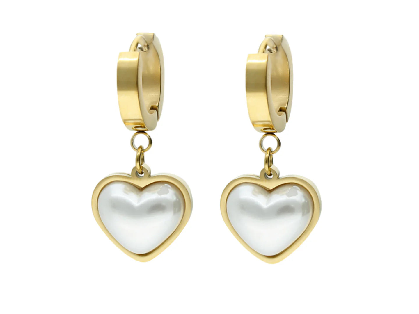 Aretes ROZE Corazón Dorado para Mujer