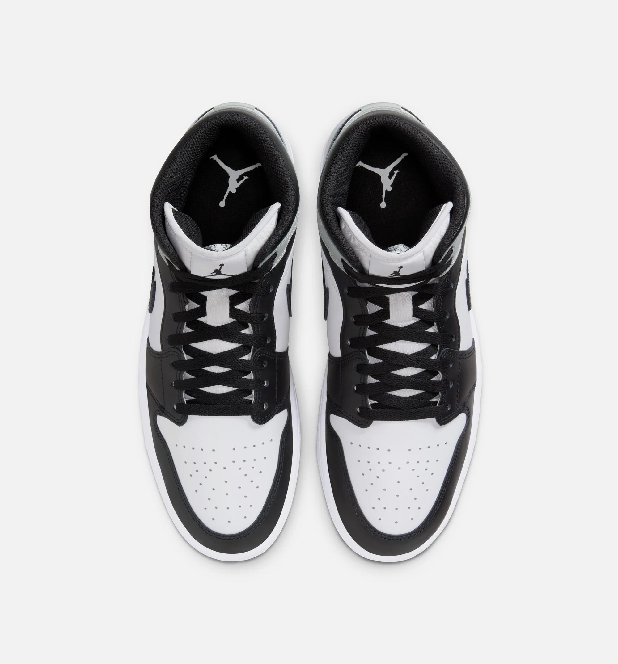 Air Jordan 1 Mid Mens Lifestyle Shoe White Black Light Smoke Grey