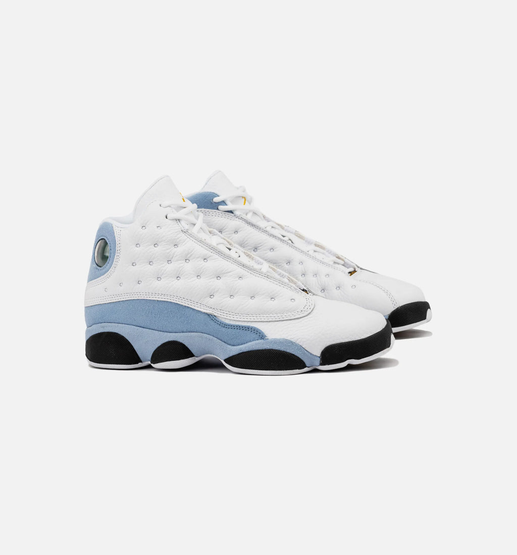 Air Jordan 13 Retro Blue Grey Grade School Lifestyle Shoe White Blue Grey Black Yellow Ochre