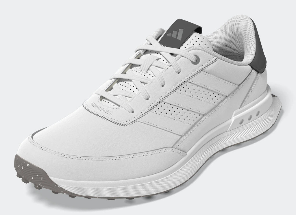 adidas S2G 24 Leather Spikeless Golf Shoes White White Charcoal