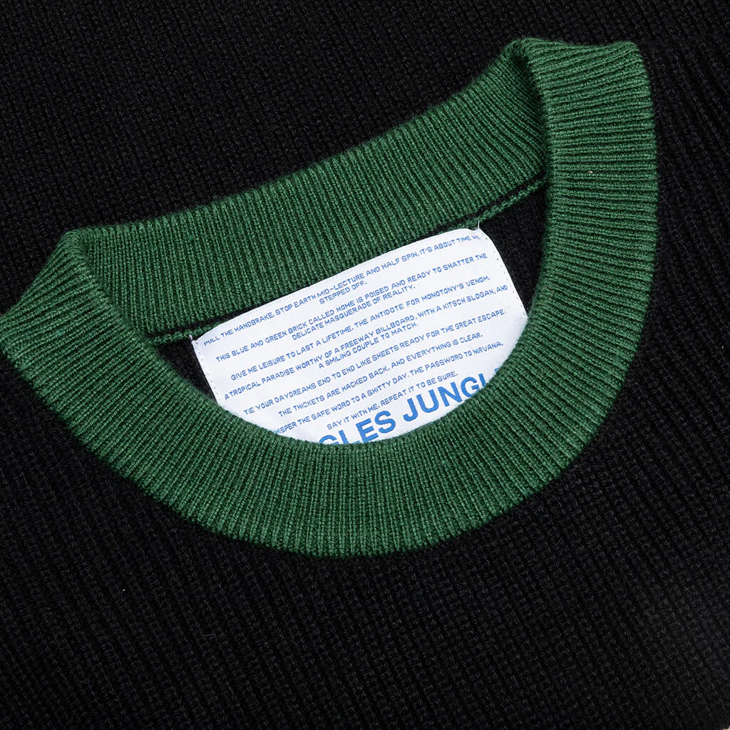 Ornaments Knit Sweater Green Black