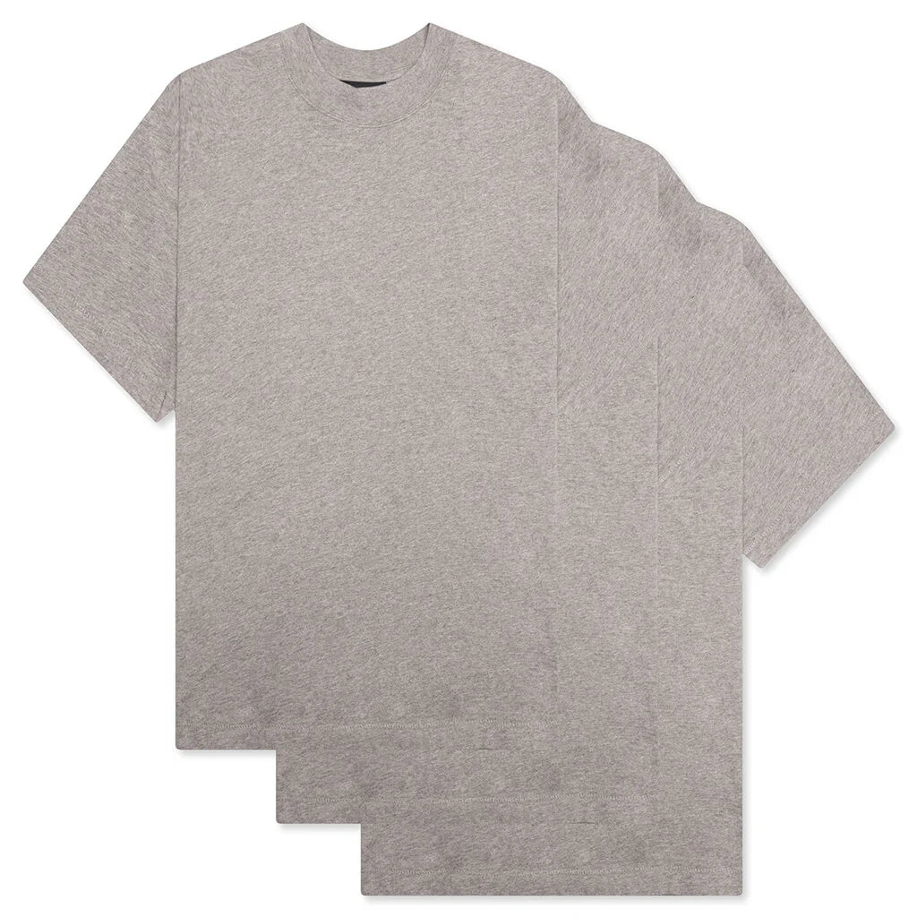 3 Pack Essential Tee Heather Gray