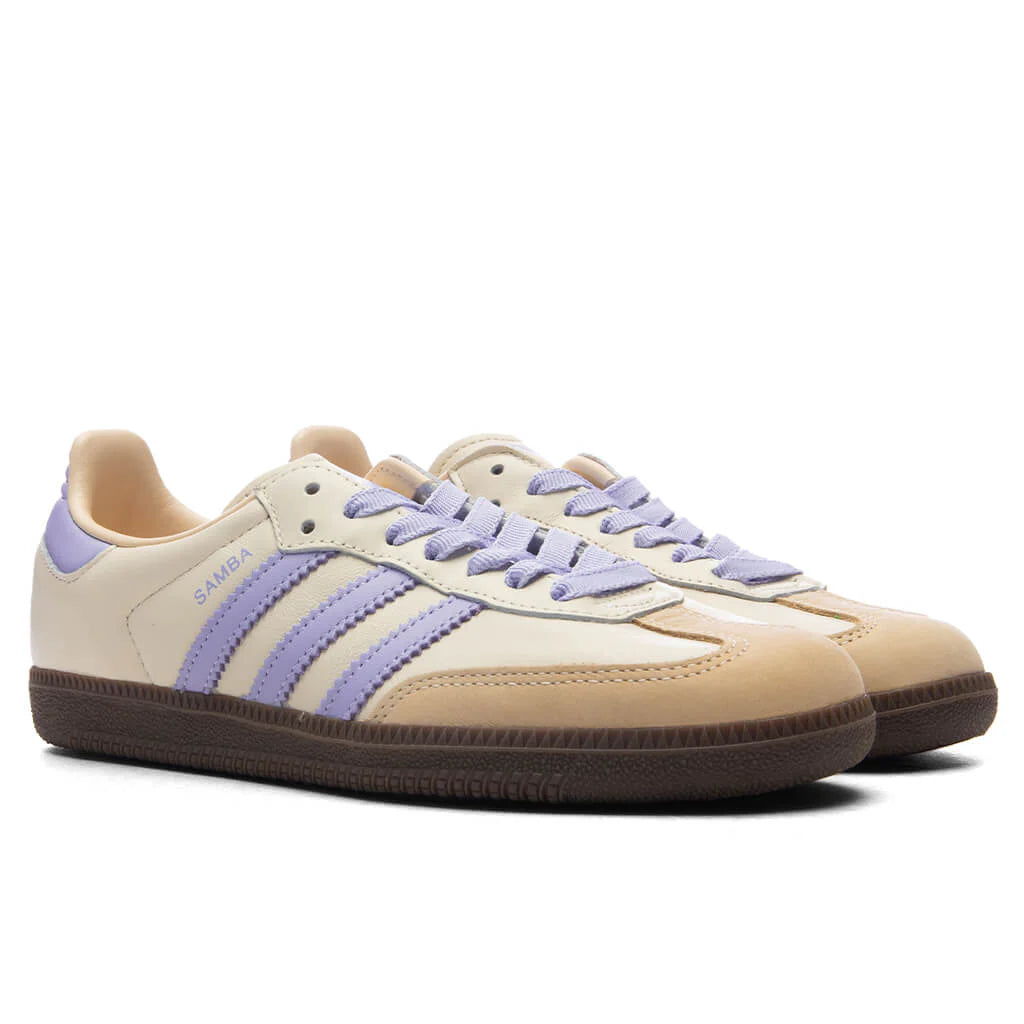 Womens Samba OG Cream White Violet Tone Sand Strata