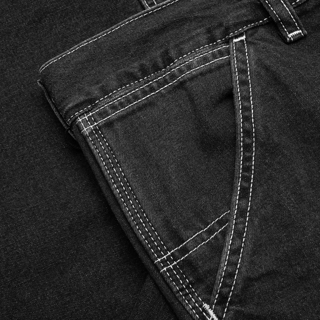 Simple Short Black Stone Washed