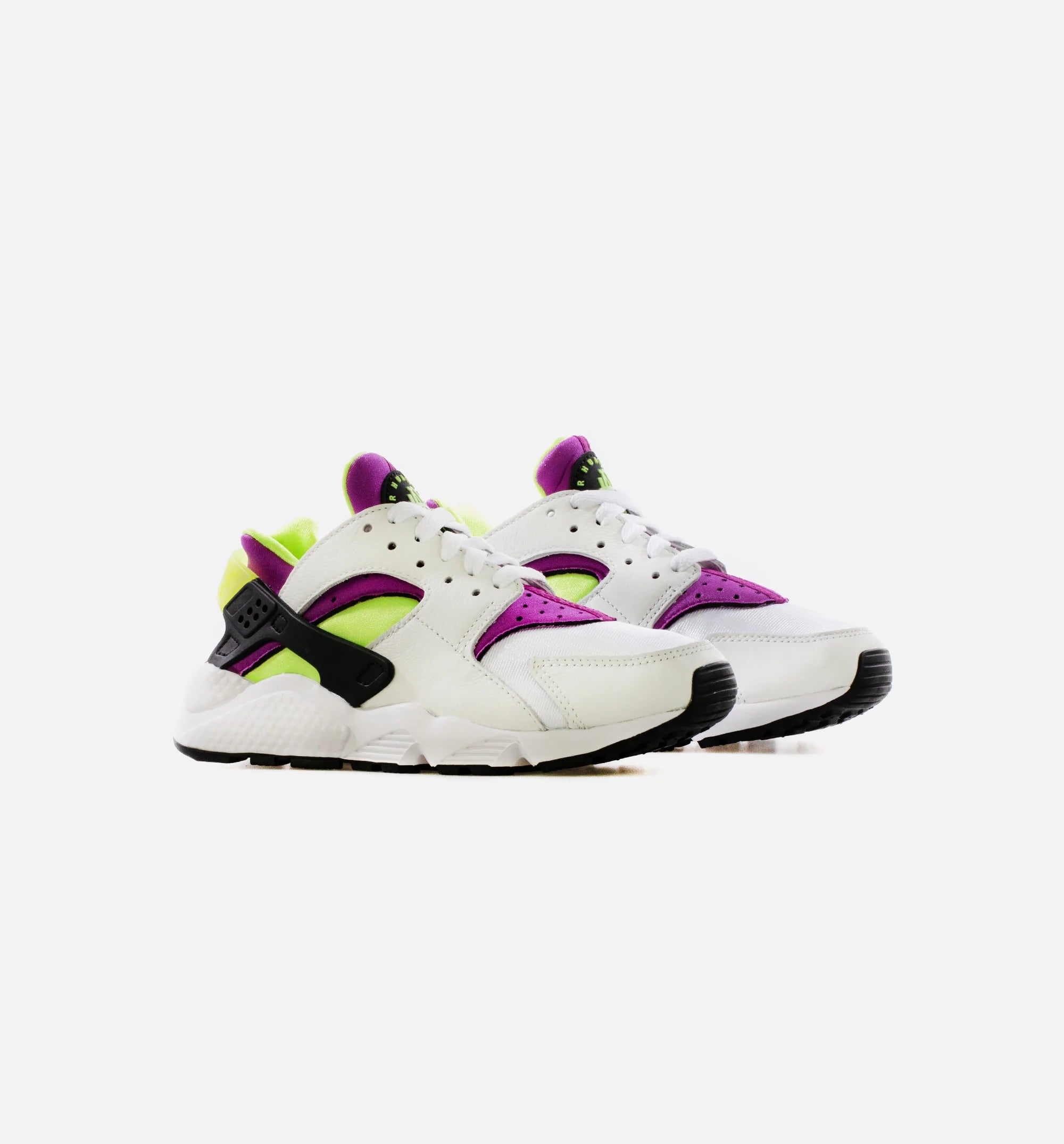 Air Huarache Womens Running Shoe White Magenta Black Neon Yellow
